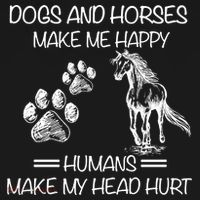 Dogs And Horses Make Me Happy Hu Make My Head Hurt Gift Tote Bag thumb 4