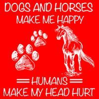 Dogs And Horses Make Me Happy Hu Make My Head Hurt Gift Santa Hat thumb 1