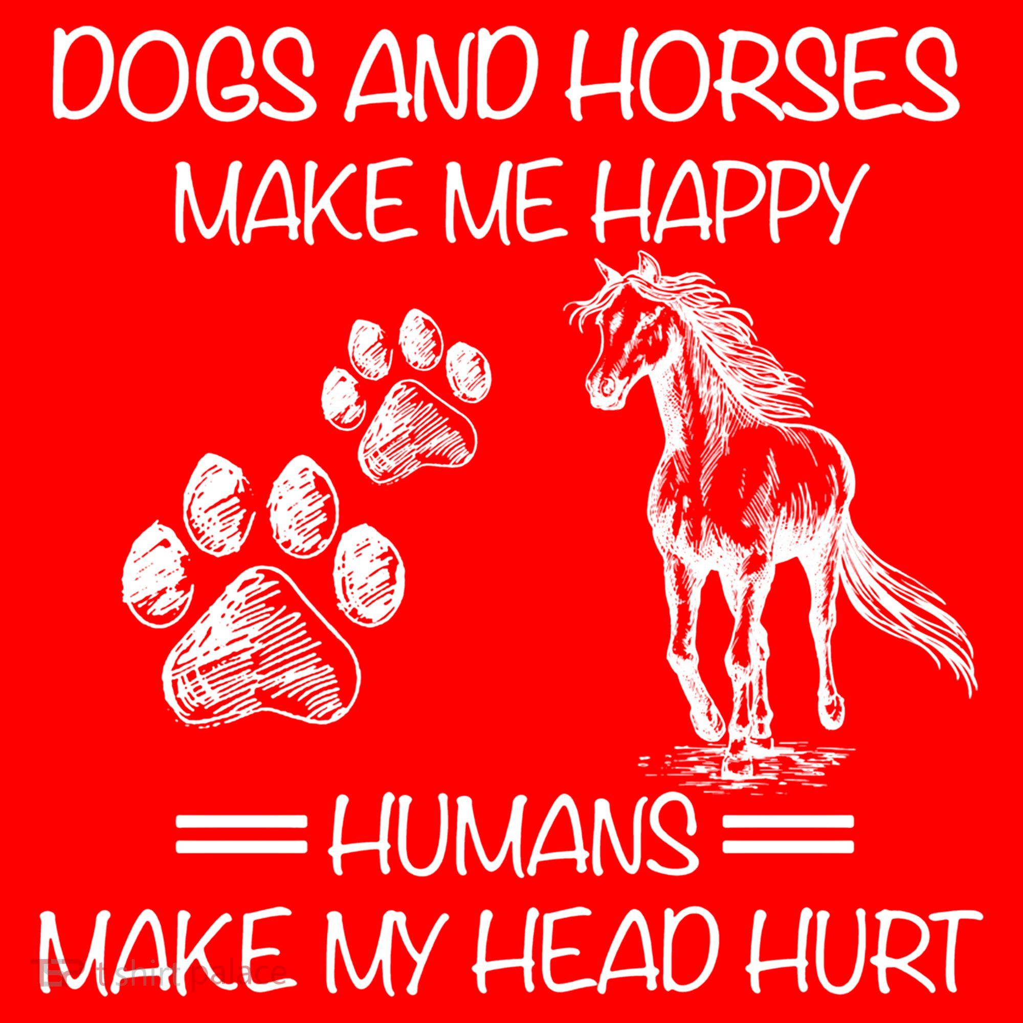 Dogs And Horses Make Me Happy Hu Make My Head Hurt Gift Santa Hat