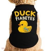 Diabetes Awareness I Duck Fiabetes I Cool Rubber Duck Doggie Tank thumb 0