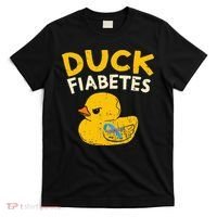 Diabetes Awareness I Duck Fiabetes I Cool Rubber Duck T-Shirt thumb 0
