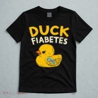 Diabetes Awareness I Duck Fiabetes I Cool Rubber Duck T-Shirt thumb 5