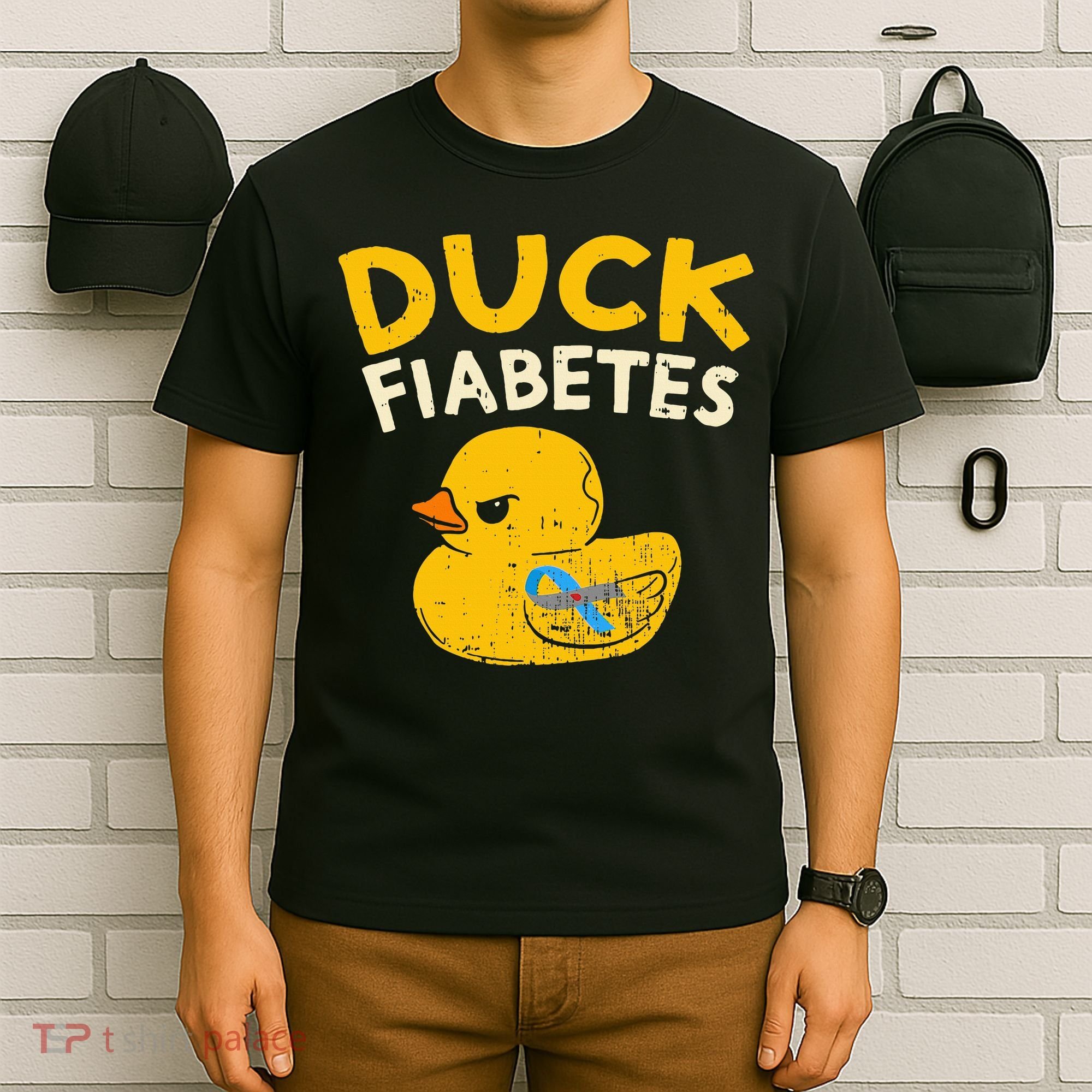 Diabetes Awareness I Duck Fiabetes I Cool Rubber Duck T-Shirt