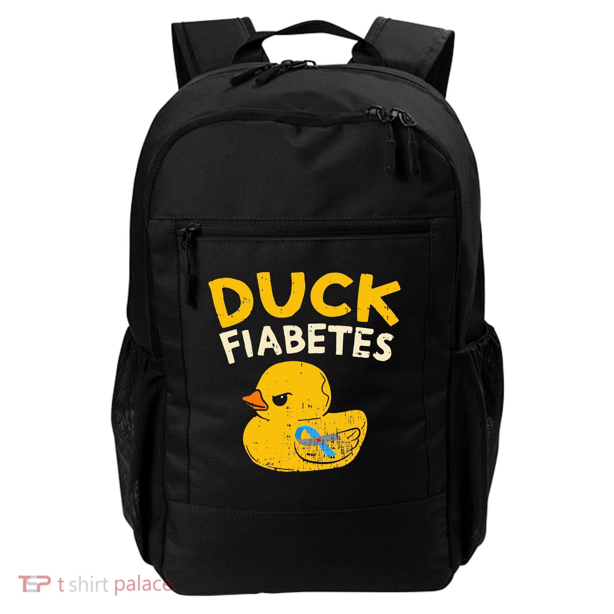 Diabetes Awareness I Duck Fiabetes I Cool Rubber Duck Backpack