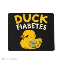Diabetes Awareness I Duck Fiabetes I Cool Rubber Duck Mousepad thumb 0