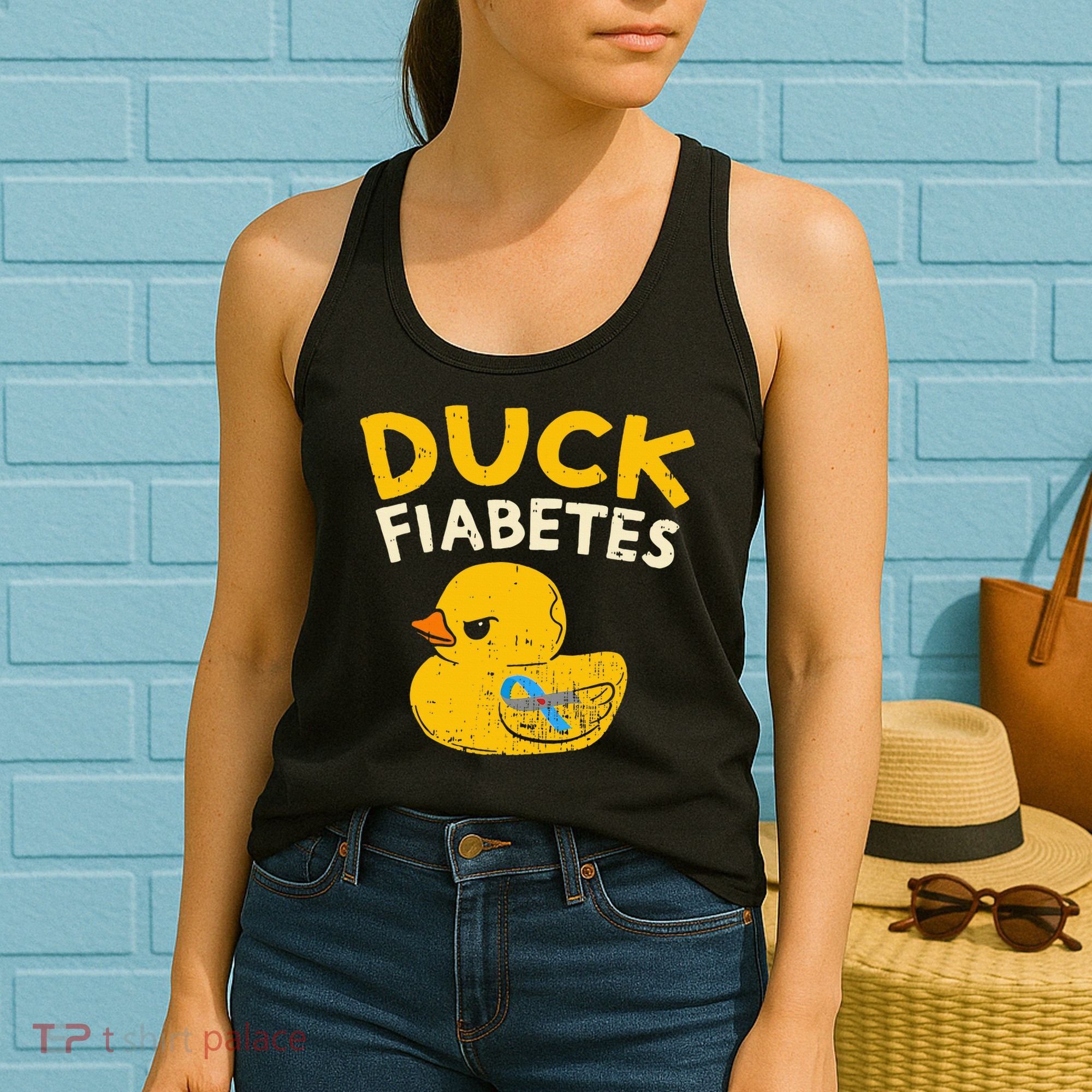 Diabetes Awareness I Duck Fiabetes I Cool Rubber Duck Women's Tank Top