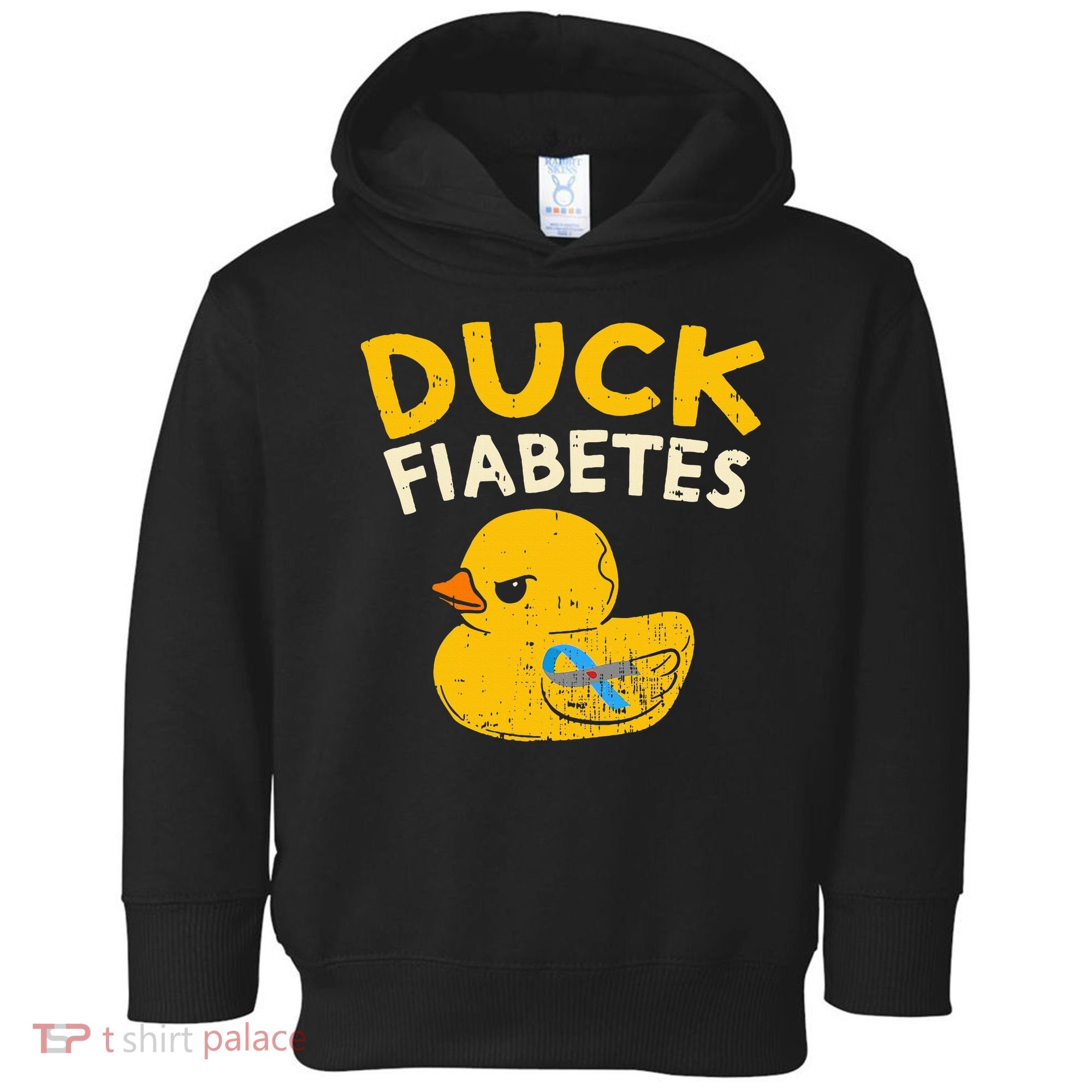 Diabetes Awareness I Duck Fiabetes I Cool Rubber Duck Toddler Hoodie