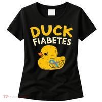 Diabetes Awareness I Duck Fiabetes I Cool Rubber Duck Women's T-Shirt thumb 0