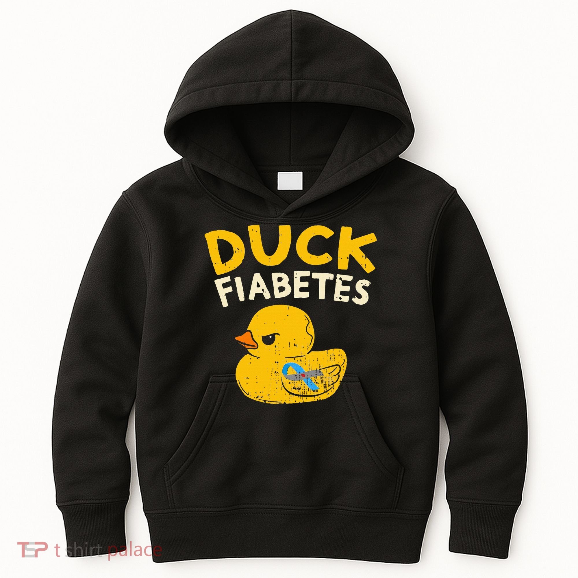Diabetes Awareness I Duck Fiabetes I Cool Rubber Duck Kids Hoodie