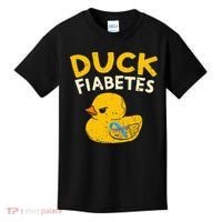 Diabetes Awareness I Duck Fiabetes I Cool Rubber Duck Kids T-Shirt thumb 0