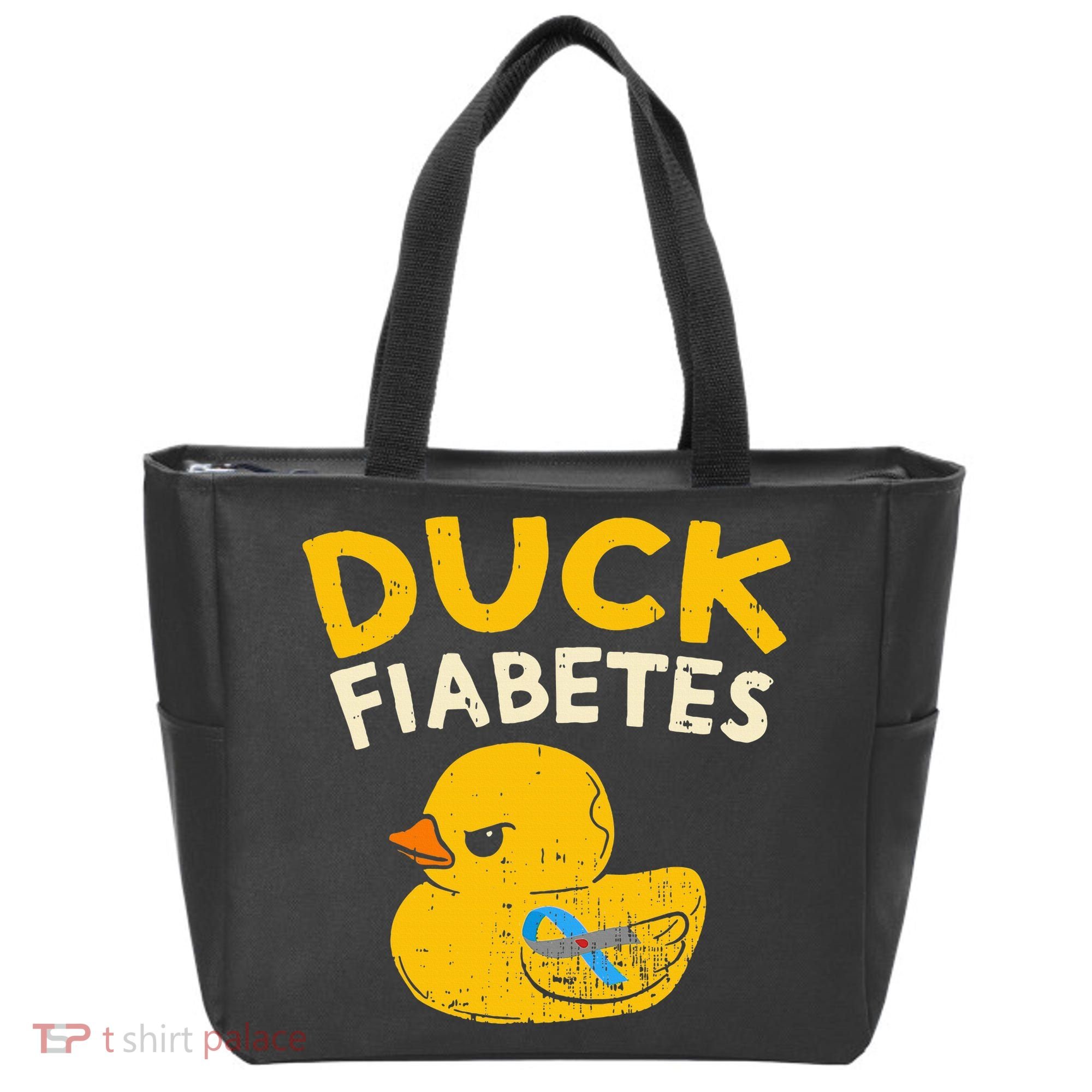 Diabetes Awareness I Duck Fiabetes I Cool Rubber Duck Tote Bag
