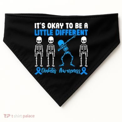 Diabetes Awareness It's Okay To Be A Different USA-Made Doggie Bandana