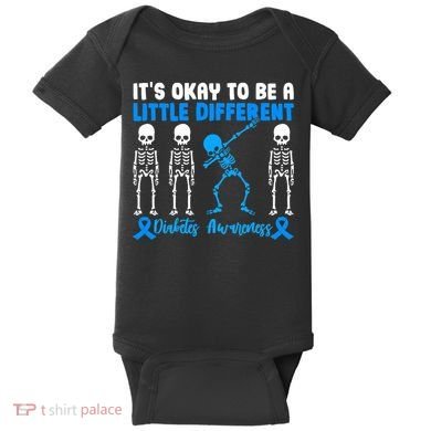 Diabetes Awareness It's Okay To Be A Different Baby Bodysuit