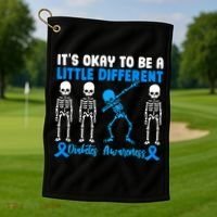 Diabetes Awareness It's Okay To Be A Different Golf Towel thumb 1