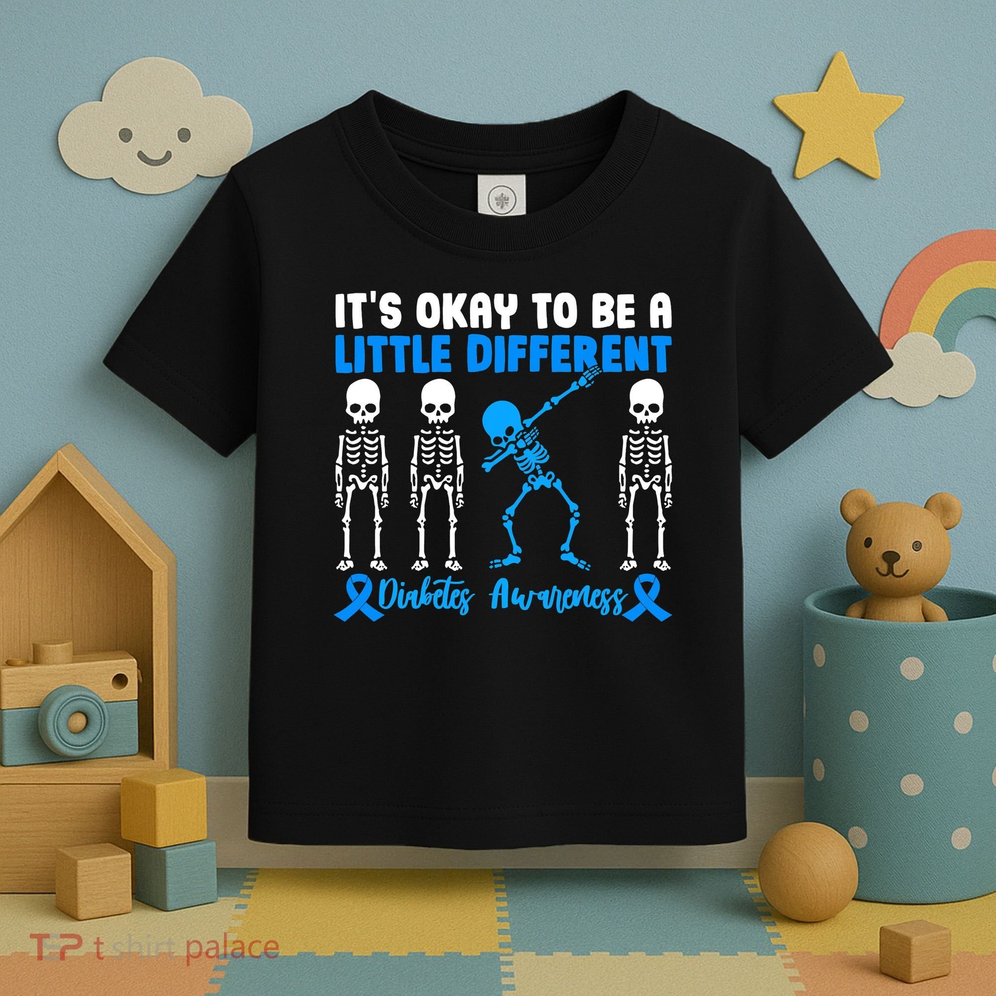Diabetes Awareness It's Okay To Be A Different Toddler T-Shirt
