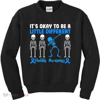 Diabetes Awareness It's Okay To Be A Different Kids Sweatshirt