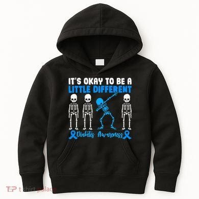 Diabetes Awareness It's Okay To Be A Different Kids Hoodie