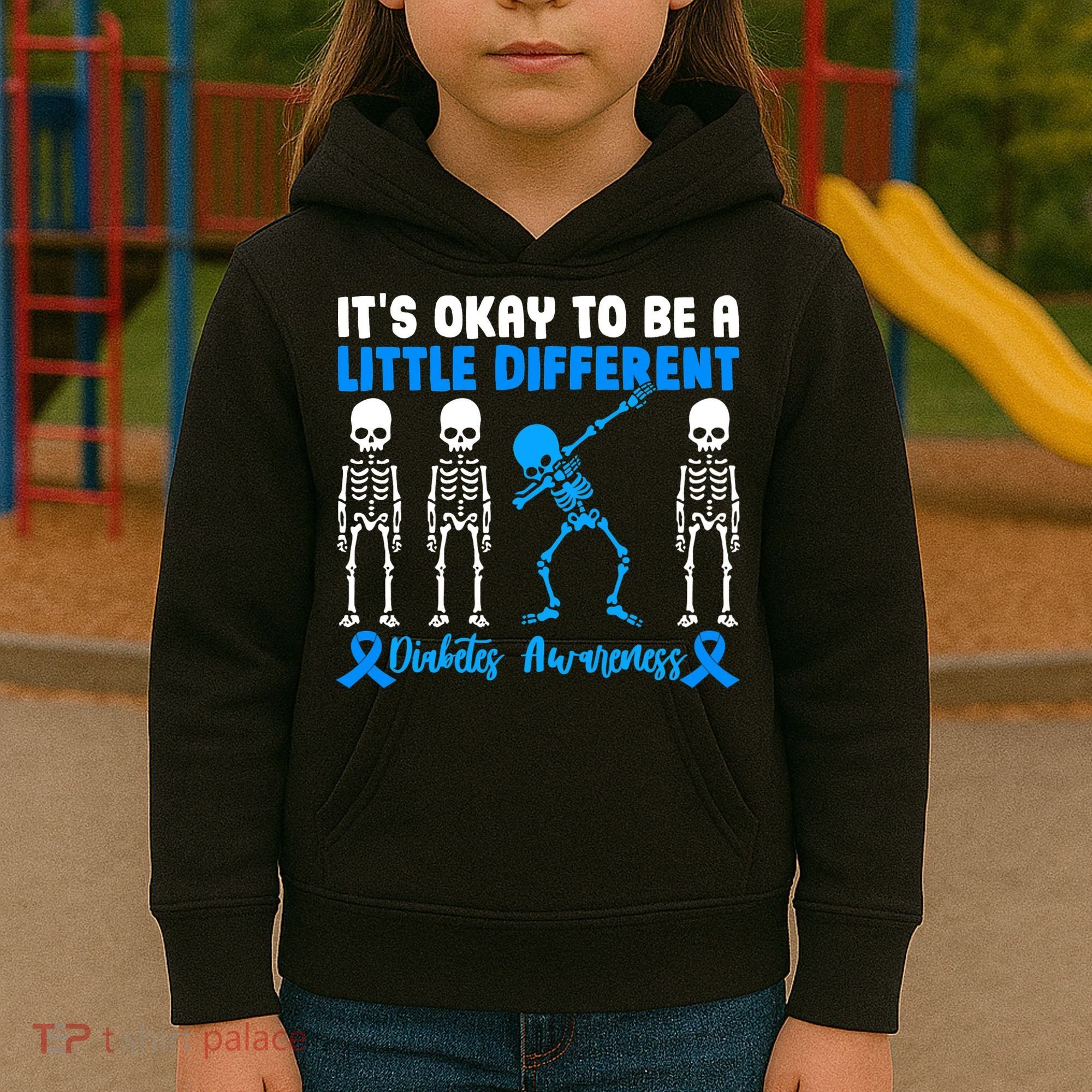 Diabetes Awareness It's Okay To Be A Different Kids Hoodie