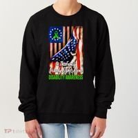 DISABILITY Awareness In This Family Nobody Fights Alone Classic Women's Sweatshirt thumb 0