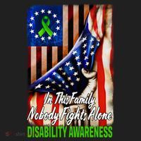 DISABILITY Awareness In This Family Nobody Fights Alone Classic Women's Sweatshirt thumb 2