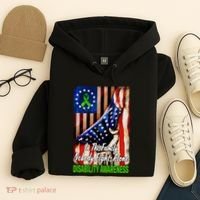 DISABILITY Awareness In This Family Nobody Fights Alone Classic Hoodie thumb 4