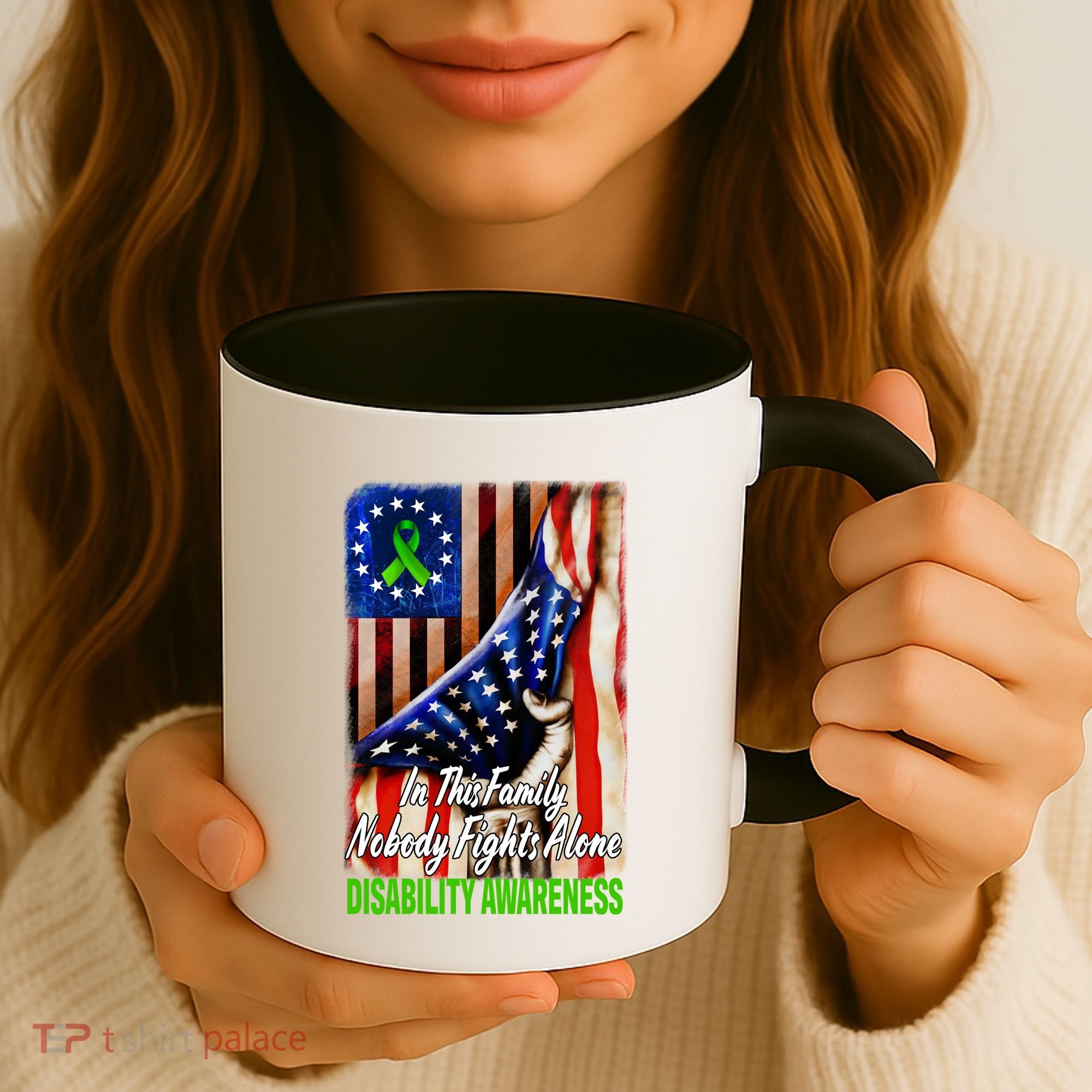 DISABILITY Awareness In This Family Nobody Fights Alone Classic Coffee Mug