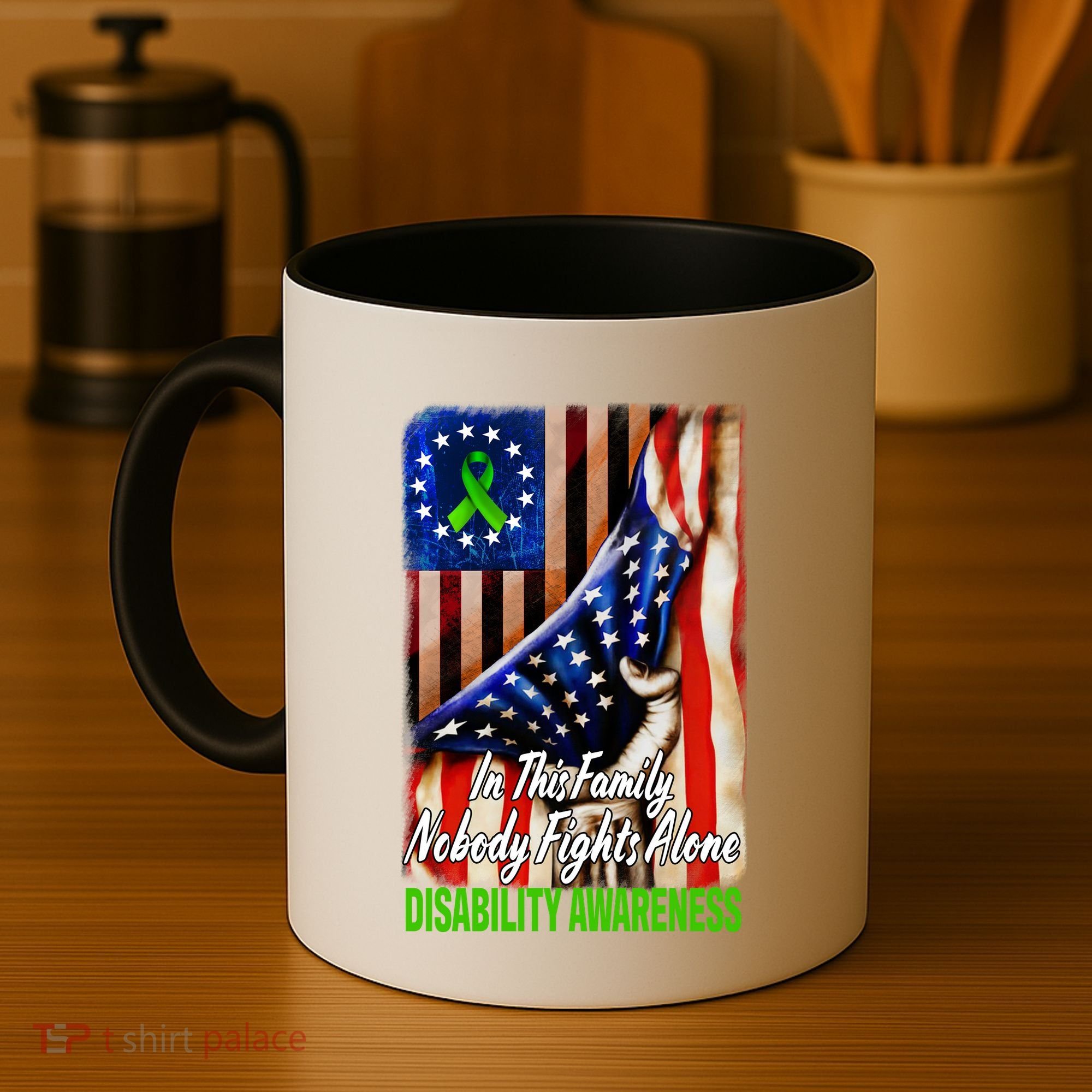 DISABILITY Awareness In This Family Nobody Fights Alone Classic Coffee Mug