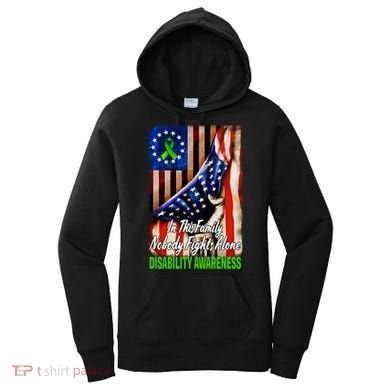 DISABILITY Awareness In This Family Nobody Fights Alone Classic Women's Hoodie