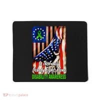 DISABILITY Awareness In This Family Nobody Fights Alone Classic Mousepad thumb 0