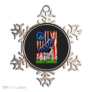 DISABILITY Awareness In This Family Nobody Fights Alone Classic Ornament