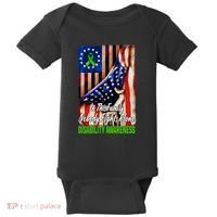 DISABILITY Awareness In This Family Nobody Fights Alone Classic Baby Bodysuit thumb 0