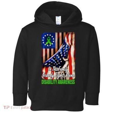 DISABILITY Awareness In This Family Nobody Fights Alone Classic Toddler Hoodie