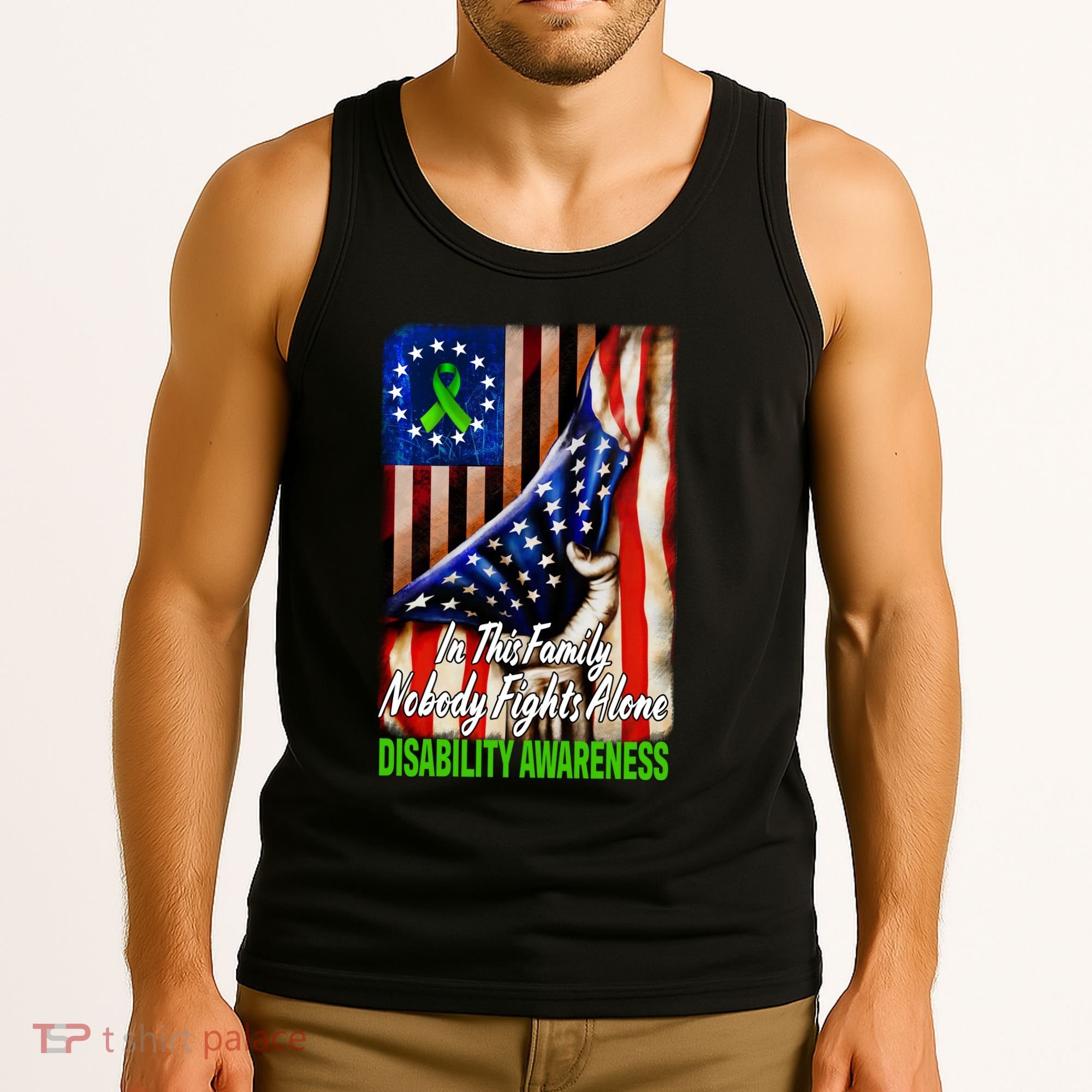 DISABILITY Awareness In This Family Nobody Fights Alone Classic Tank Top