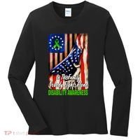DISABILITY Awareness In This Family Nobody Fights Alone Classic Women's Long Sleeve Shirt thumb 0