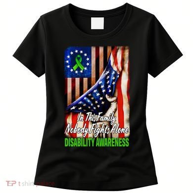 DISABILITY Awareness In This Family Nobody Fights Alone Classic Women's T-Shirt