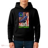 DISABILITY Awareness In This Family Nobody Fights Alone Classic Kids Hoodie thumb 4