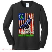 DISABILITY Awareness In This Family Nobody Fights Alone Classic Kids Long Sleeve Shirt thumb 0
