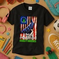 DISABILITY Awareness In This Family Nobody Fights Alone Classic Kids T-Shirt thumb 3