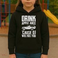 Drink Apple Juice Cause Oj Will Kill You Oj Simpson Kids Hoodie thumb 3