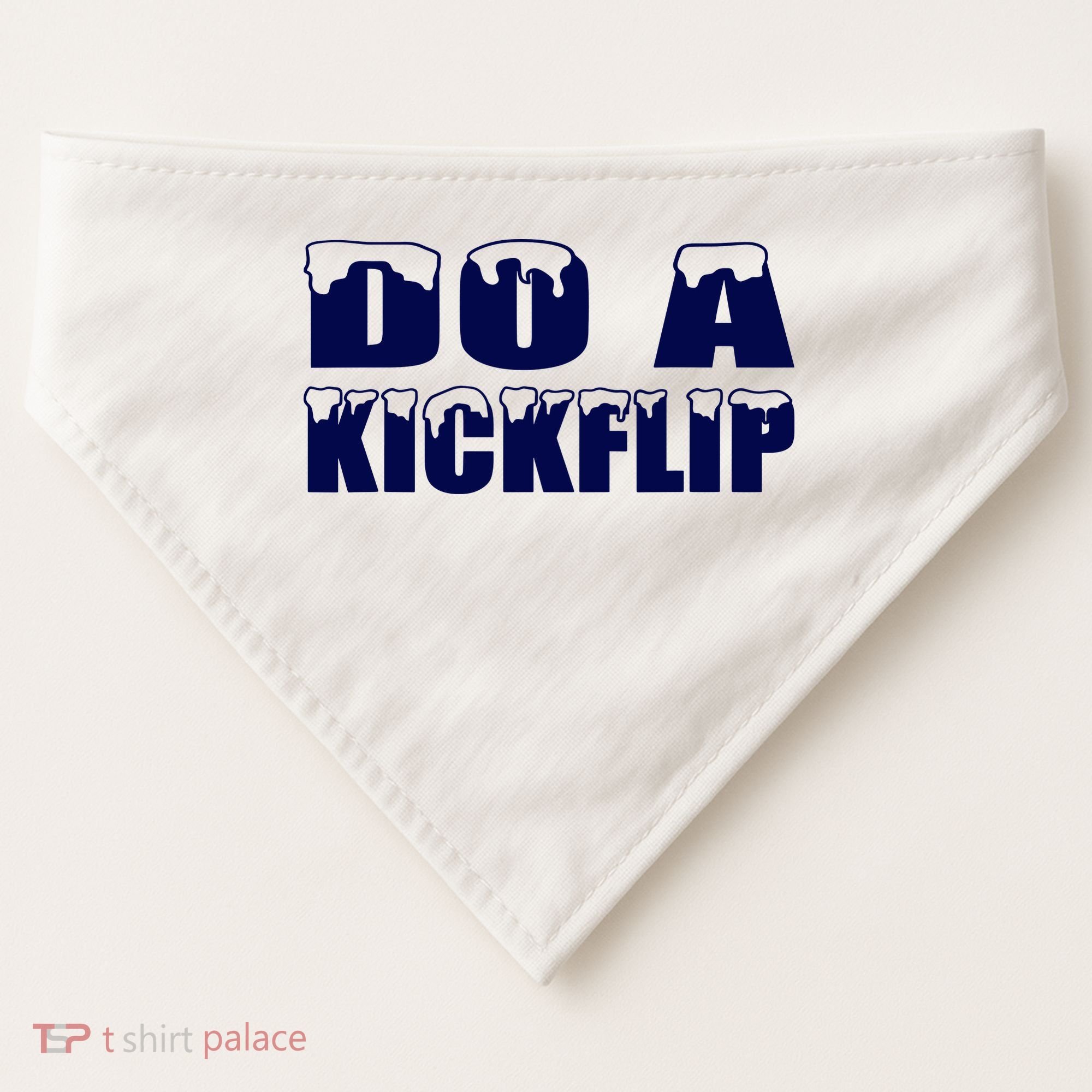 Do A Kickflip Ice And Snow Do A Kickflip For Men Women USA-Made Doggie Bandana