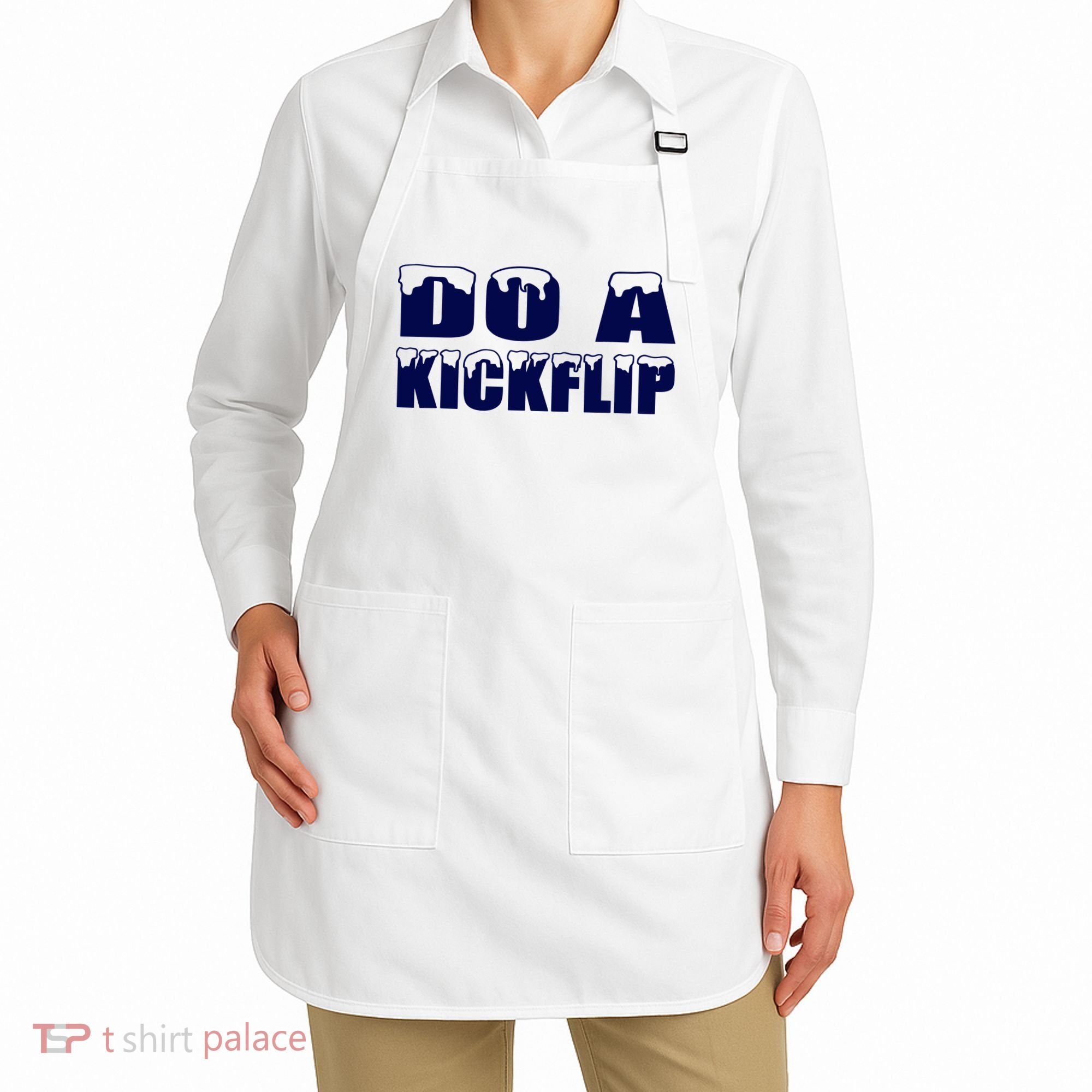 Do A Kickflip Ice And Snow Do A Kickflip For Men Women Apron