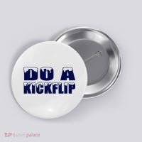 Do A Kickflip Ice And Snow Do A Kickflip For Men Women Button thumb 0