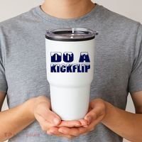Do A Kickflip Ice And Snow Do A Kickflip For Men Women Tumbler thumb 2