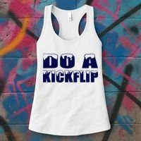 Do A Kickflip Ice And Snow Do A Kickflip For Men Women Women's Tank Top thumb 3