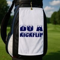 Do A Kickflip Ice And Snow Do A Kickflip For Men Women Golf Towel thumb 2