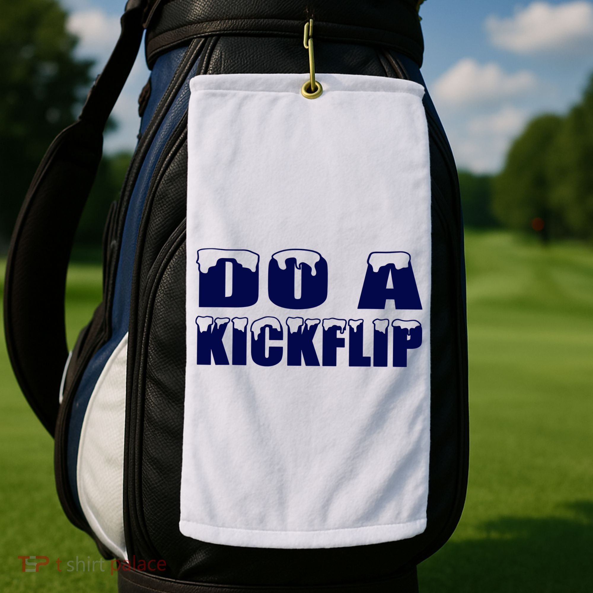 Do A Kickflip Ice And Snow Do A Kickflip For Men Women Golf Towel