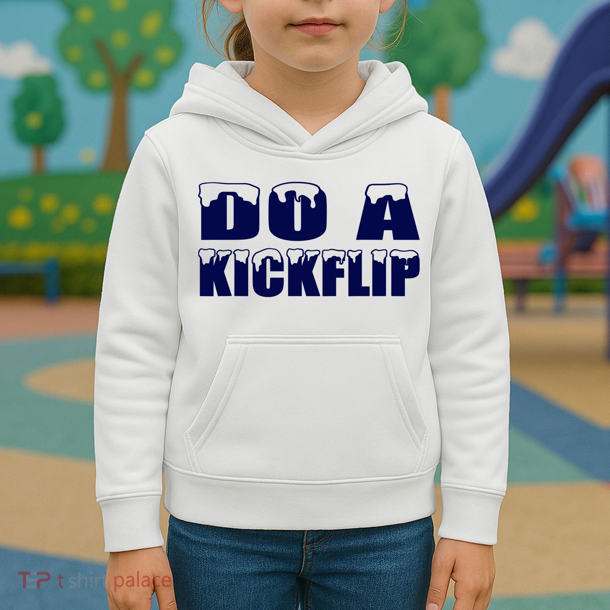 Do A Kickflip Ice And Snow Do A Kickflip For Men Women Kids Hoodie