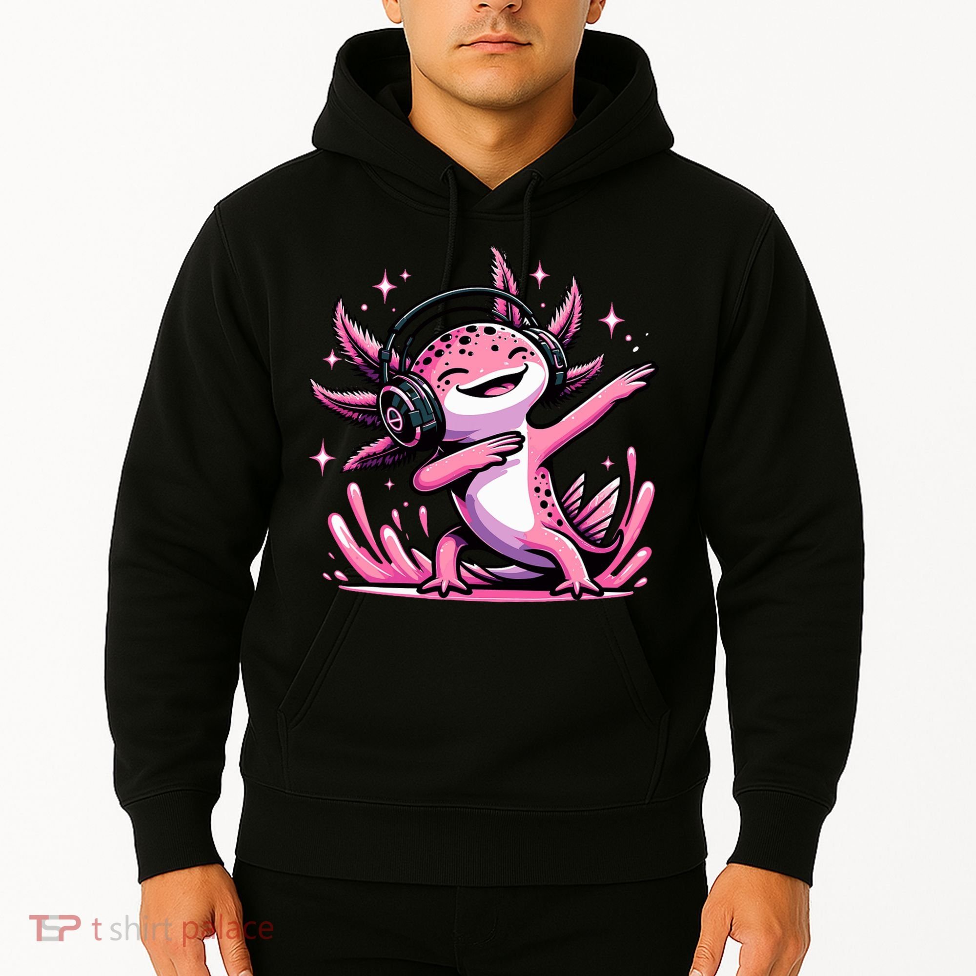 Dabbing Axolotl Kawaii Cute Axolotl Gaming Hoodie