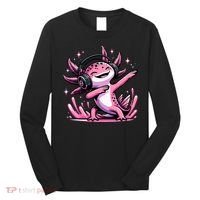 Dabbing Axolotl Kawaii Cute Axolotl Gaming Long Sleeve Shirt thumb 0