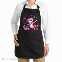 Dabbing Axolotl Kawaii Cute Axolotl Gaming Apron thumb 2